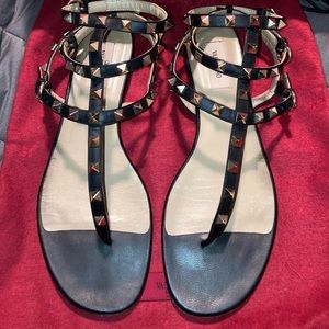 valentino rockstud sandals size 40